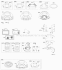 Air Cleaner Blower Housing Diagram and Parts List for 406777-0027-B1  Briggs and Stratton Engine
